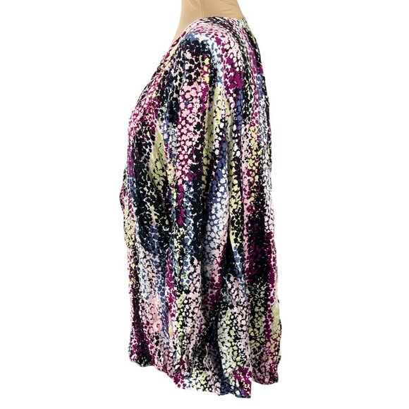 Philosophy Tunic Top Blouse Purple Pink Yellow Size 1X Viscose - Picture 2 of 8